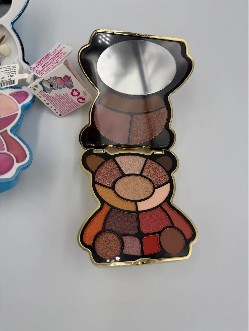 I heart revolution & claire’s Bear Makeup Palette Set in Blue and Gold